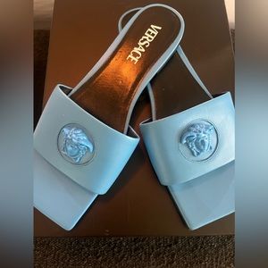 VERSACE Medusa Embellished Slide Sandals